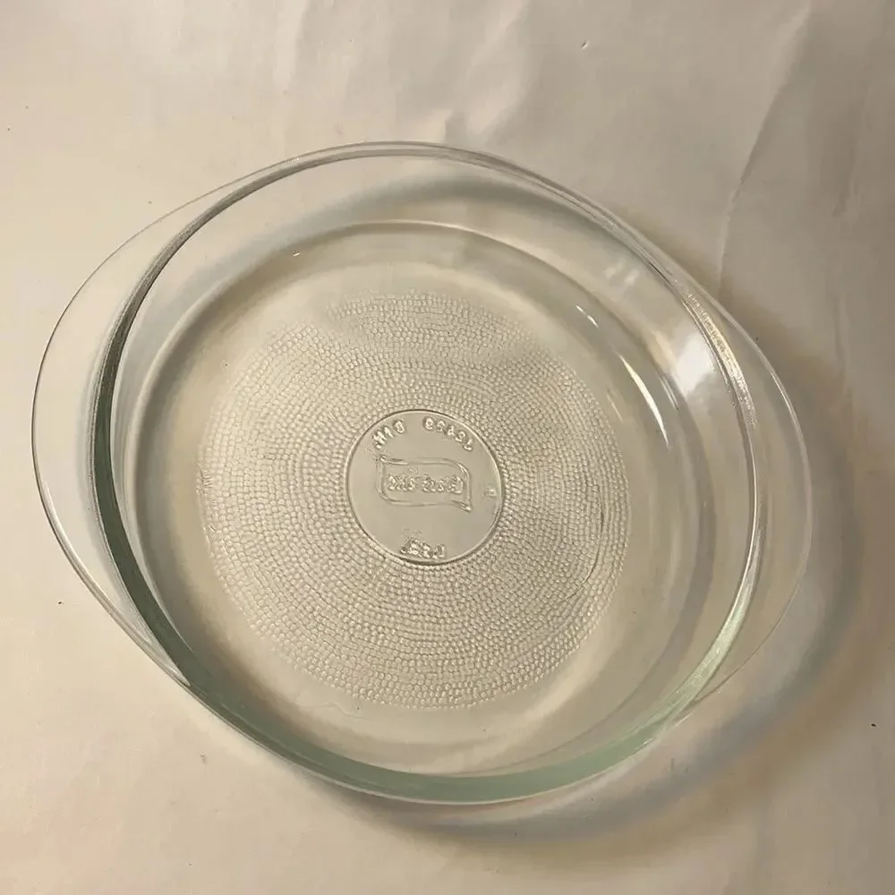 Glasbake USA J2429 8 Inch Clear Glass Pie Plate Baking Kitchen Heavy Durable